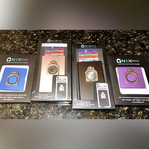 NEW Lot OnixGrip Phone Wallets: 2 MAX  (Black, Rose Gold) 2 EDGE (Lapis, Violet)